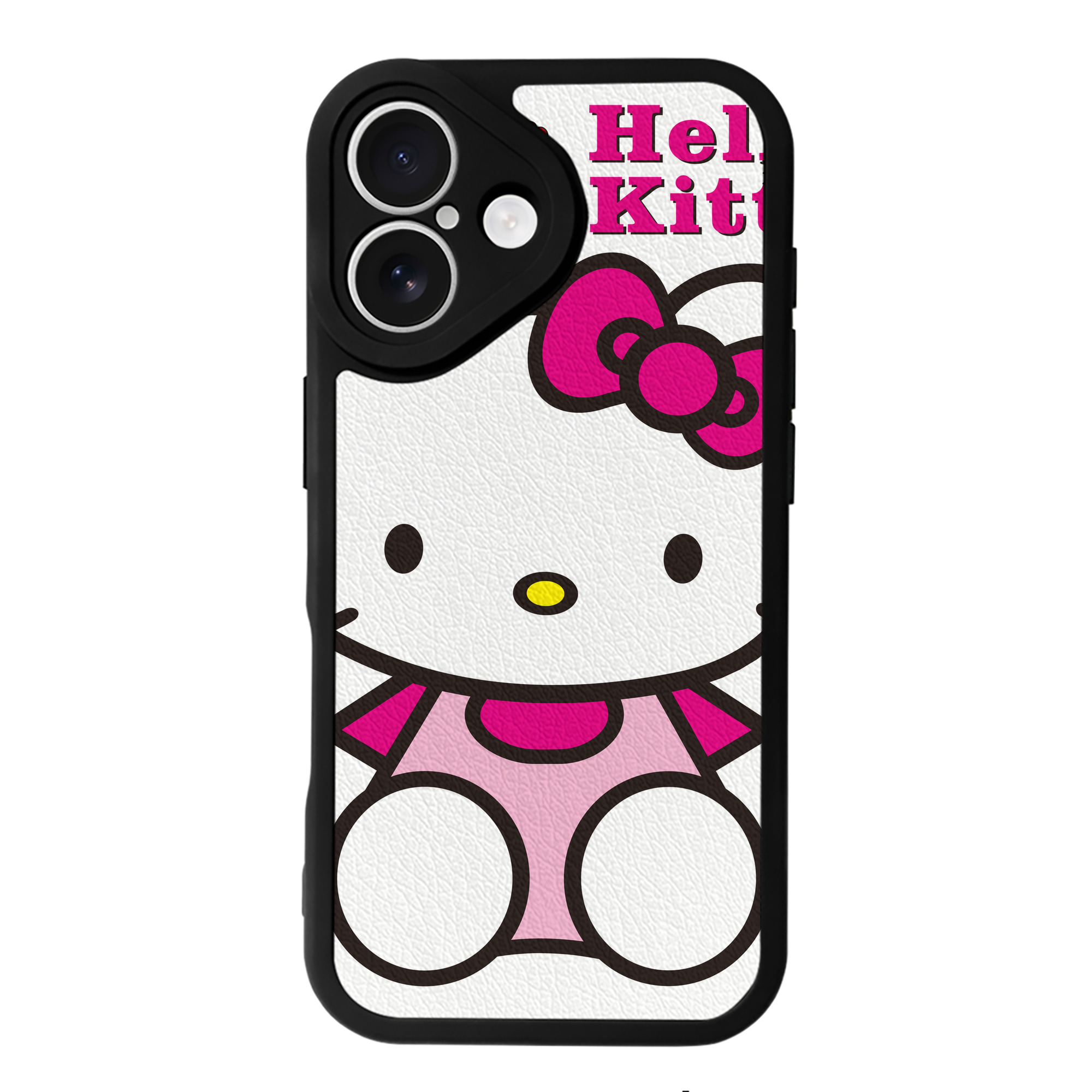 （画像用） Hello Kitty ハローキティ 【iPhone 16シリーズ対応】シリコンスマホケース（レザー調） 材質：シリコン
